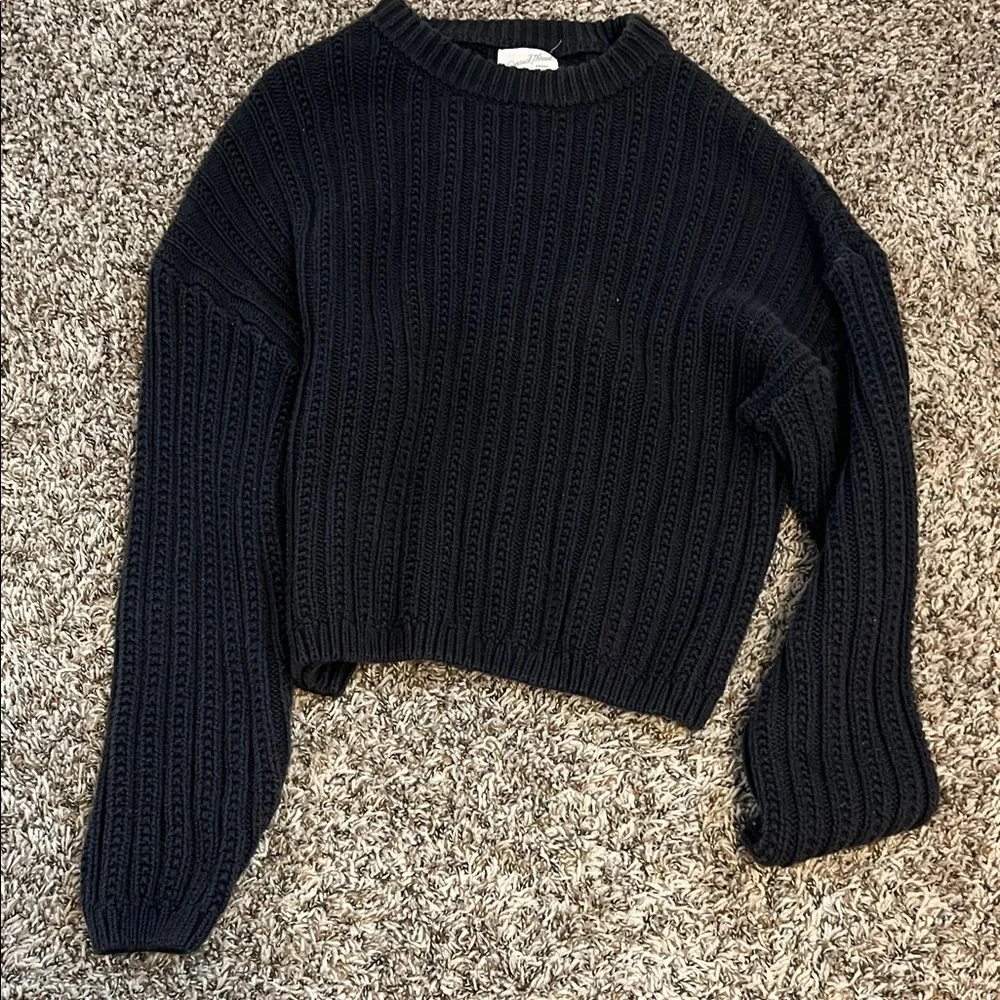 Universal Thread Black Ribbed Sweater - Picture 4 of 5